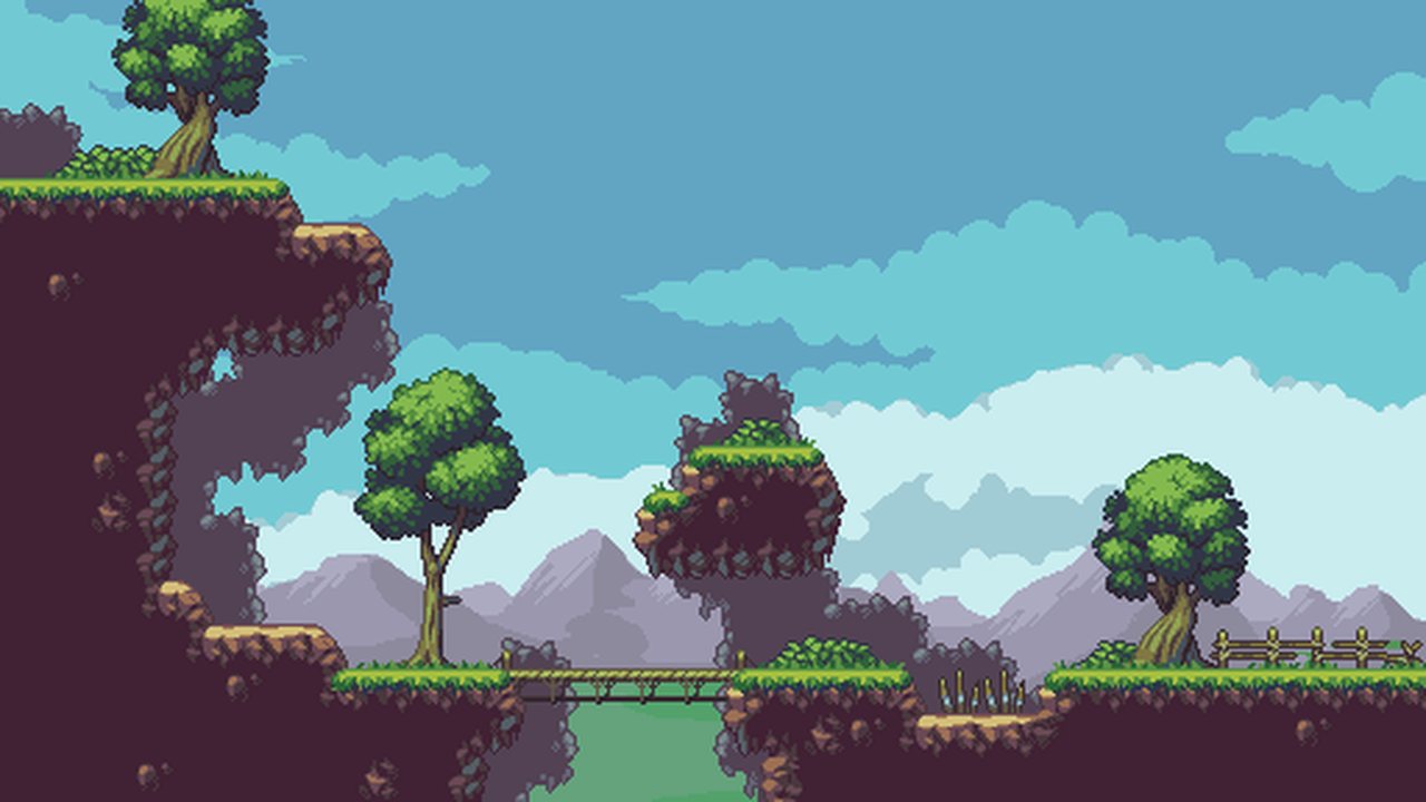 In-game screenshot — Meadow & Meridian: cliffside run