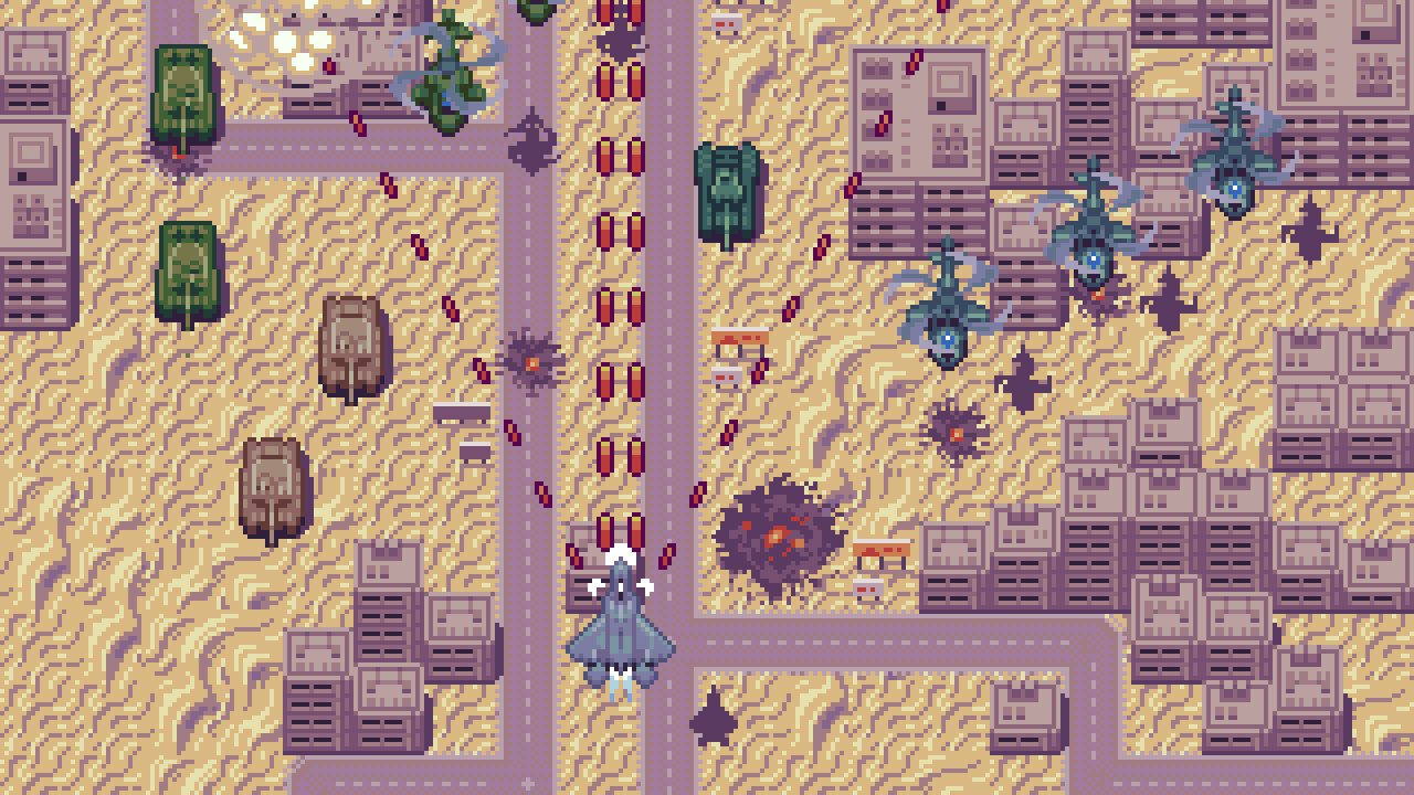 In-game screenshot — Cinder Circuit: assault run